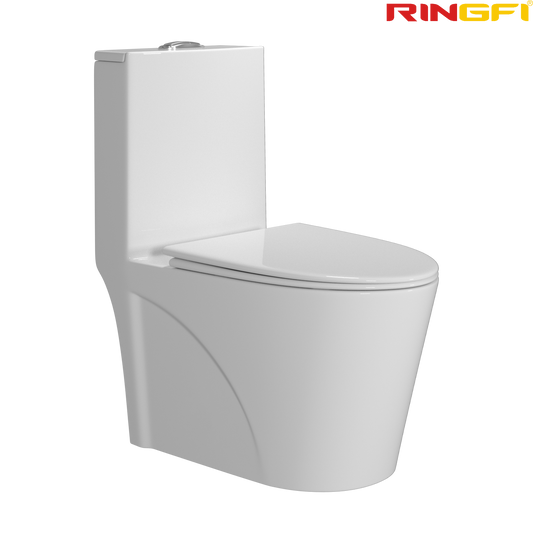 8654 One-piece modern design simple floor-standing ceramic toilet easy to clean
