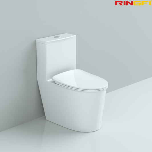 8653 One-piece modern design simple floor-standing ceramic toilet easy to clean