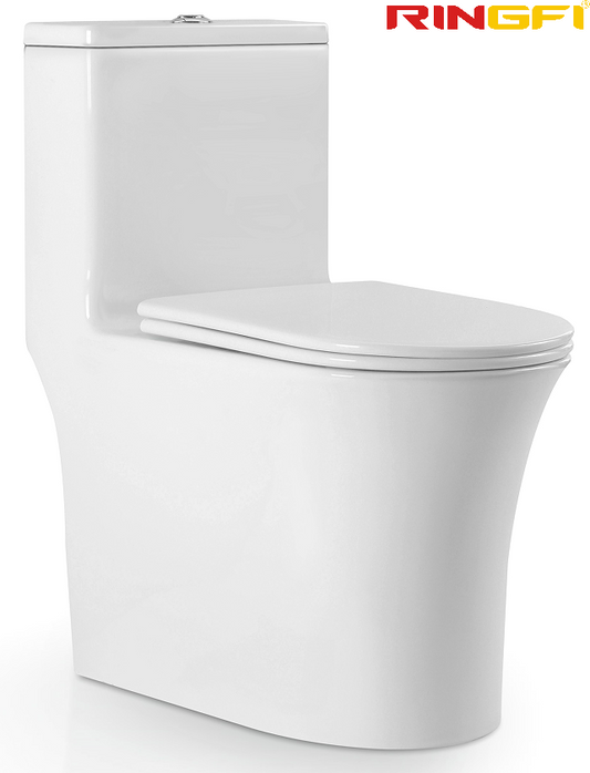 8649 One-piece modern design simple floor-standing ceramic toilet easy to clean
