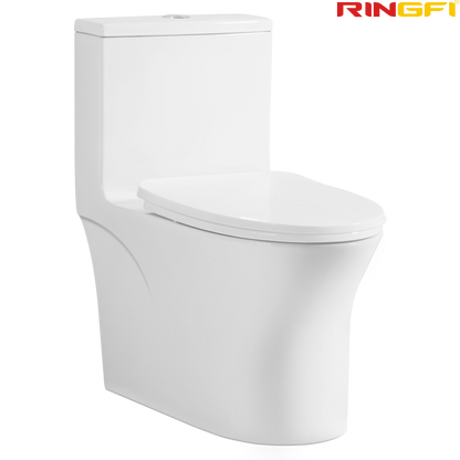 8639 One-piece modern design simple floor-standing ceramic toilet easy to clean