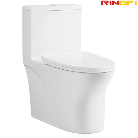 8639 One-piece modern design simple floor-standing ceramic toilet easy to clean