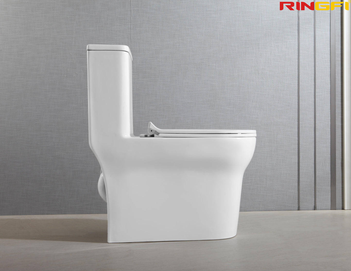 8618 One-piece modern design simple floor-standing ceramic toilet easy to clean