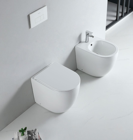 Set Azur prodotto brevettato WC a pavimento, bidet, WC silenzioso dal design silenzioso e senza rumore