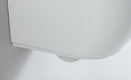 25002 Wc sospeso design silenzioso con tubo per scarico prodotto ultraleggero a scomparsa