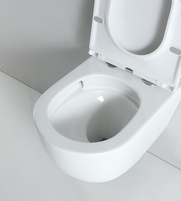 25002 Wc sospeso design silenzioso con tubo per scarico prodotto ultraleggero a scomparsa