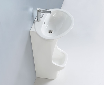 UD010 Prodotti musulmani Wudu Mate Lavare i piedi Lavabo da bagno Lavabo in ceramica Lavabo per piedi Anziani Minimalista Bianco speciale Chaozhou 9L