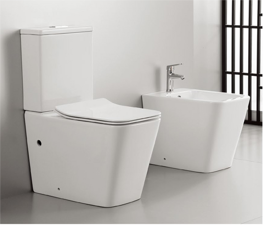 Set Ailin Prodotto brevettato wc da piano sdoppiato, bidet senza brida, p-trap