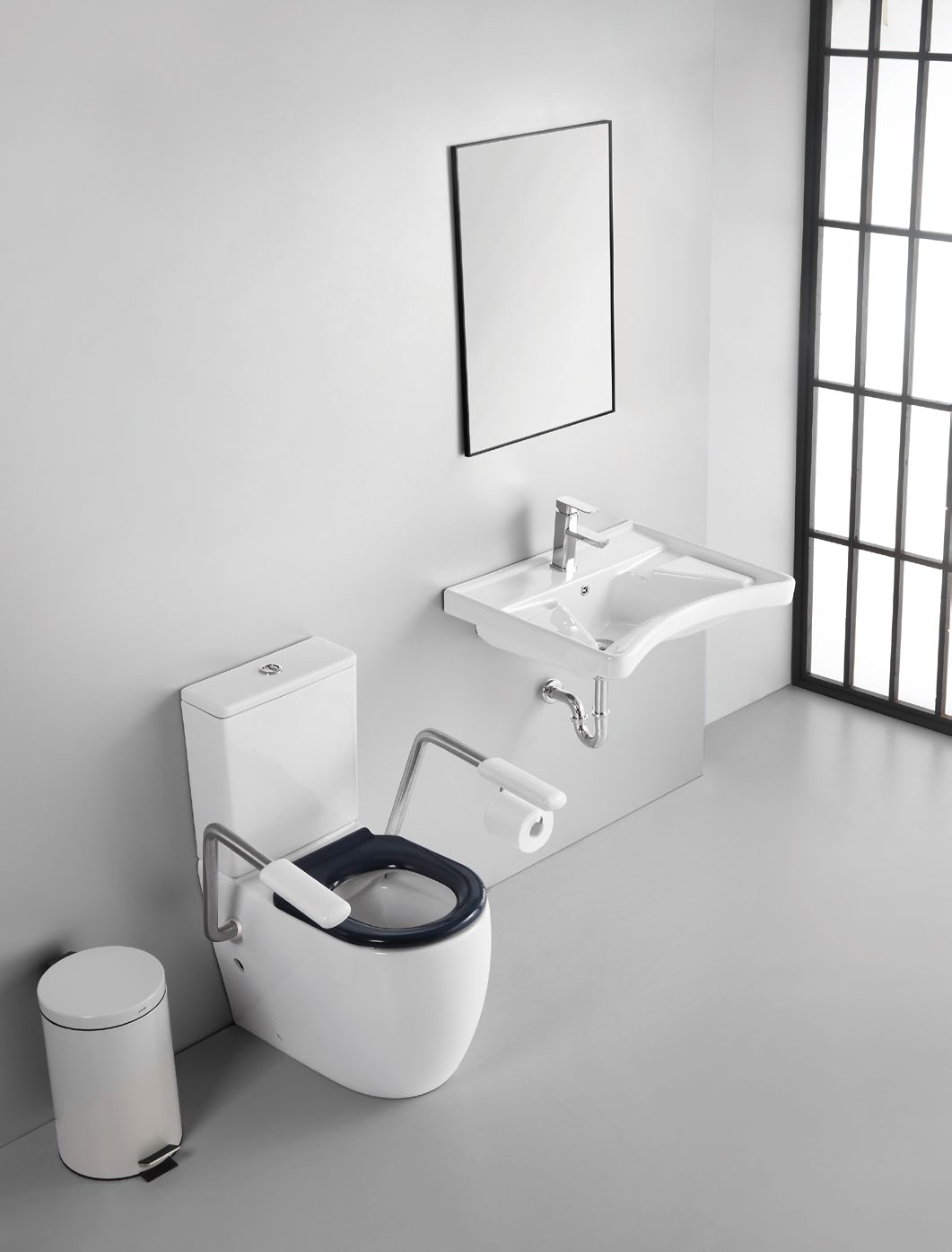 Disabled Wc DB010&DB003 Special care for the disabled: split rimless toilet&basin ...