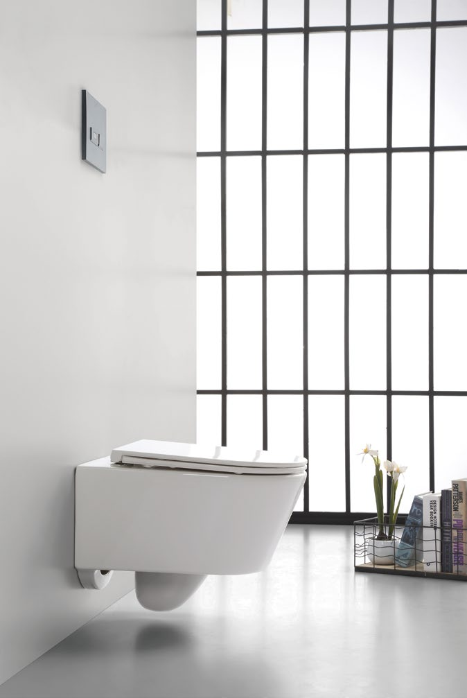 Risa set no heavy on the wall, wall hung toilet&bidet,rimless, p-trap