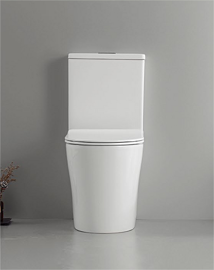 Risa set Split floor-standing toilet&bidet, rimless, s/p-trap
