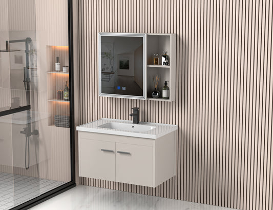 583 Mobile da bagno dal design nordico con design multistrato