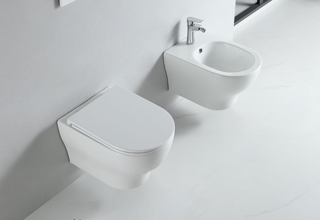 Hida set patented product wall hung toilet&bidet p-trap