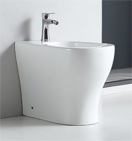 90008/90009 Set Hin alto Compatibile con tutti gli standard di mercato, adatto a tutte le taglie di disabili, WC a terra combinato bidet a terra, prodotto brevettato senza brida, altezza 500mm