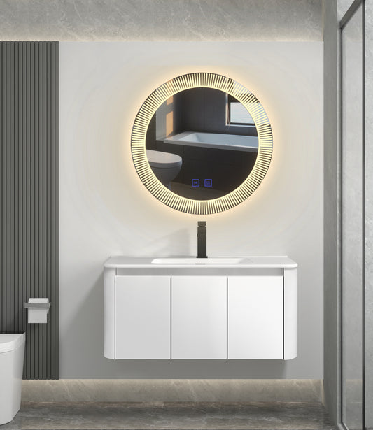 989 Mueble de baño de diseño nórdico diseño de almacenamiento multicapa
