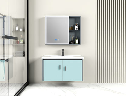 A83 Nordic design bathroom cabinet multi-layer storage design