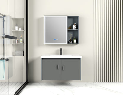 A83 Nordic design bathroom cabinet multi-layer storage design