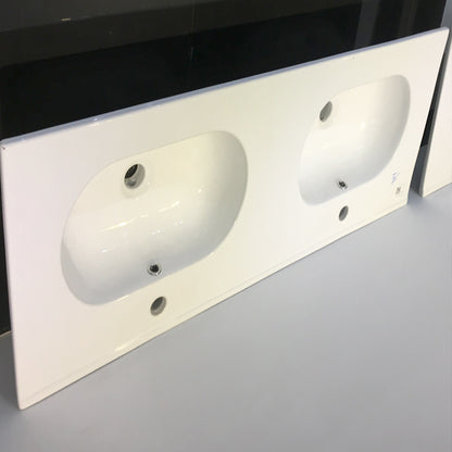 460LOV Serie Chaozhou chaoan lavabo lavabo sanitario tocador de baño con fregadero de cerámica lavabo de mano de borde fino de cerámica