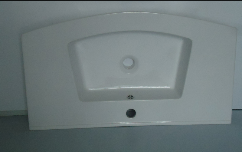 Armario delgado de 460K bajo lavabo Maceta de borde delgado lavabo rectangular blanco lavabo de cerámica lavabo de baño