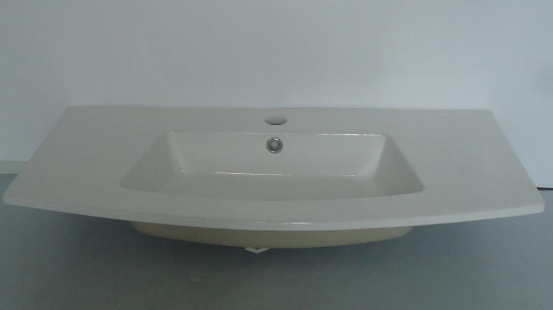 Armario delgado de 460K bajo lavabo Maceta de borde delgado lavabo rectangular blanco lavabo de cerámica lavabo de baño