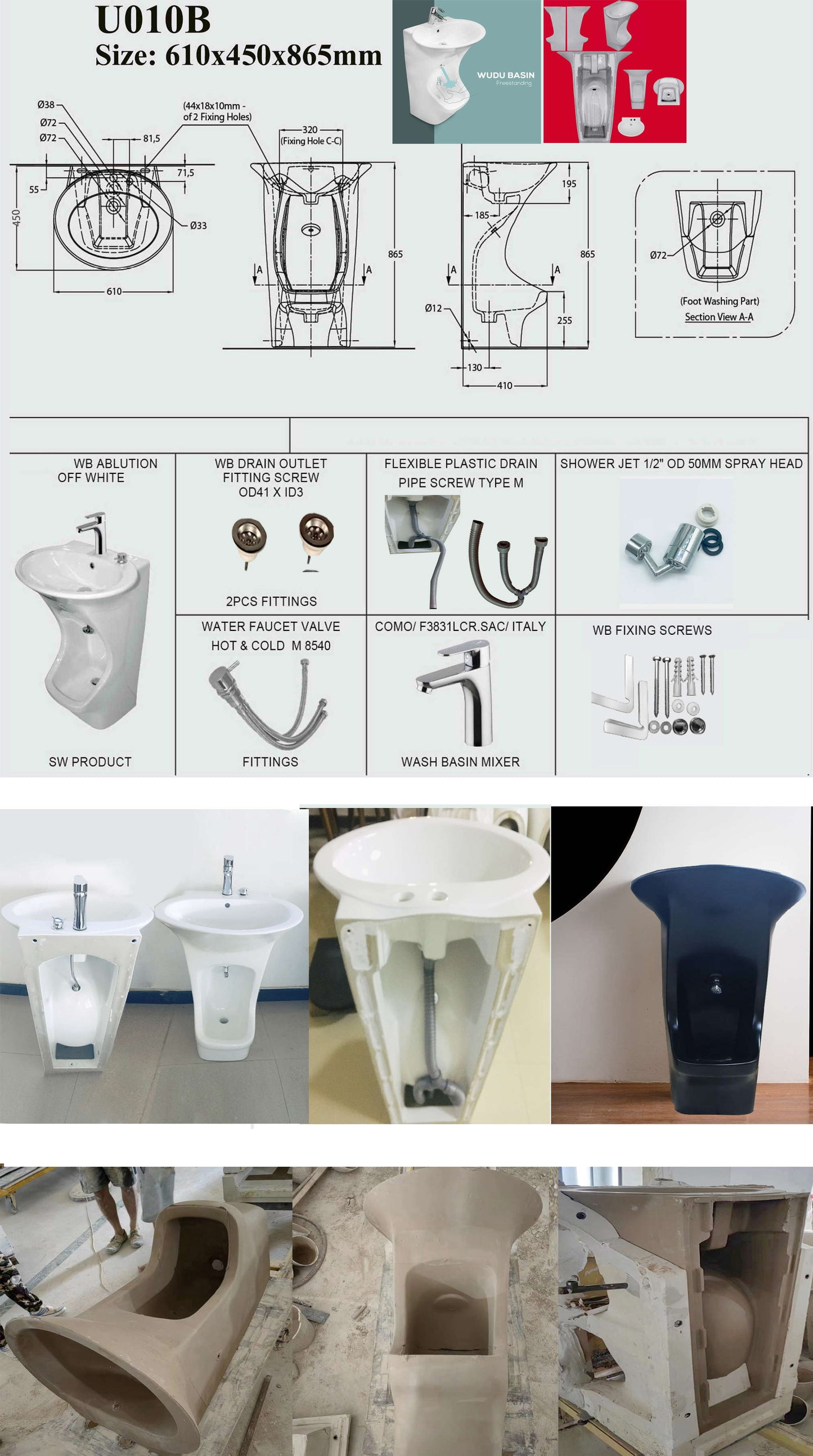 Prodotti musulmani wudu mate lavare i piedi del bacino del bagno lavapiedi per l'abluzione speciale lavabo in ceramica a due piani stazione di lavaggio wudu