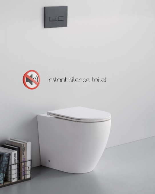Inodoro ultrasilencioso de 360 ​​grados, placa de cubierta inteligente con reducción de ruido, nuevo diseño de función, Tornado de cerámica silencioso