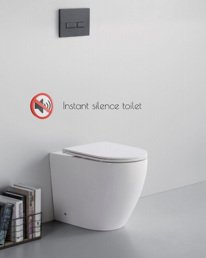 Inodoro ultrasilencioso de 360 ​​grados, placa de cubierta inteligente con reducción de ruido, nuevo diseño de función, Tornado de cerámica silencioso