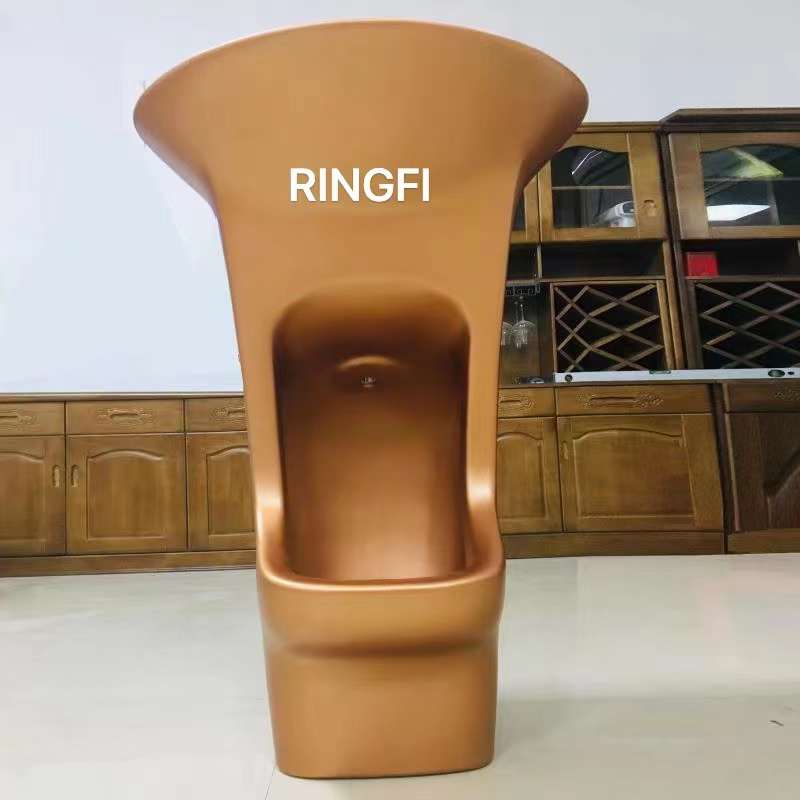First Champagne golden New Arrival Muslim Wudu Mate Wash Feet Basin wudu wash Minimalist foot Chaozhou Ceramic Foot Wash Basin