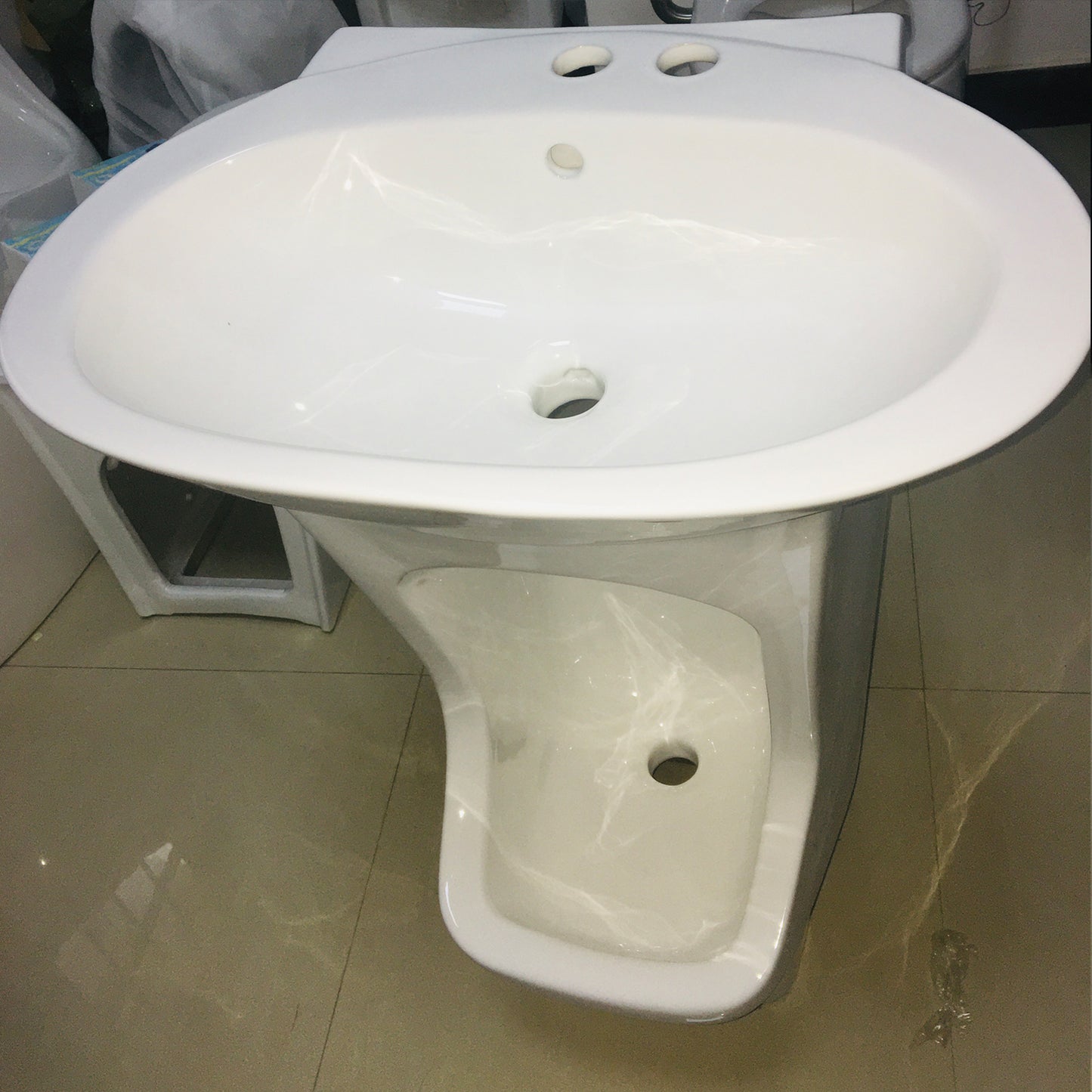 Prodotti musulmani wudu mate lavare i piedi del bacino del bagno lavapiedi per l'abluzione speciale lavabo in ceramica a due piani stazione di lavaggio wudu