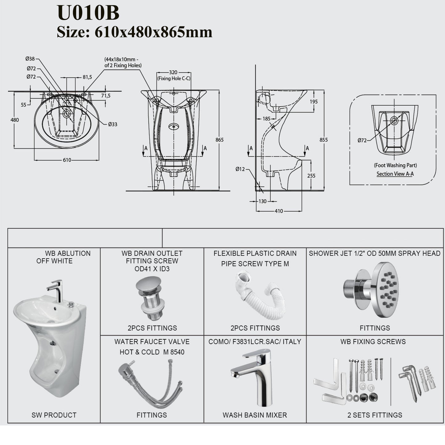 Arabia square lavabo muslim wudu foot washer ceramic free standing double desk hand wash sink station muslim wudumate wudu basin