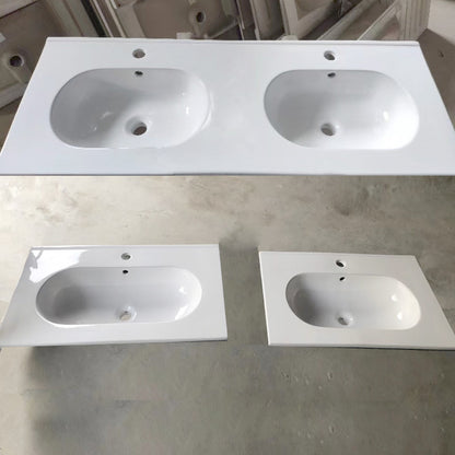 460LOV Serie Chaozhou chaoan lavabo lavabo sanitario tocador de baño con fregadero de cerámica lavabo de mano de borde fino de cerámica