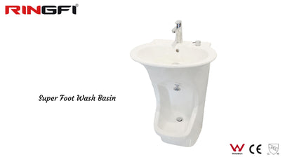 Ceramic Foot Wash Elderly sink Special care foot wash Patented Muslim Products Wudu Mate Ablution Wash Feet Double Desk Basin