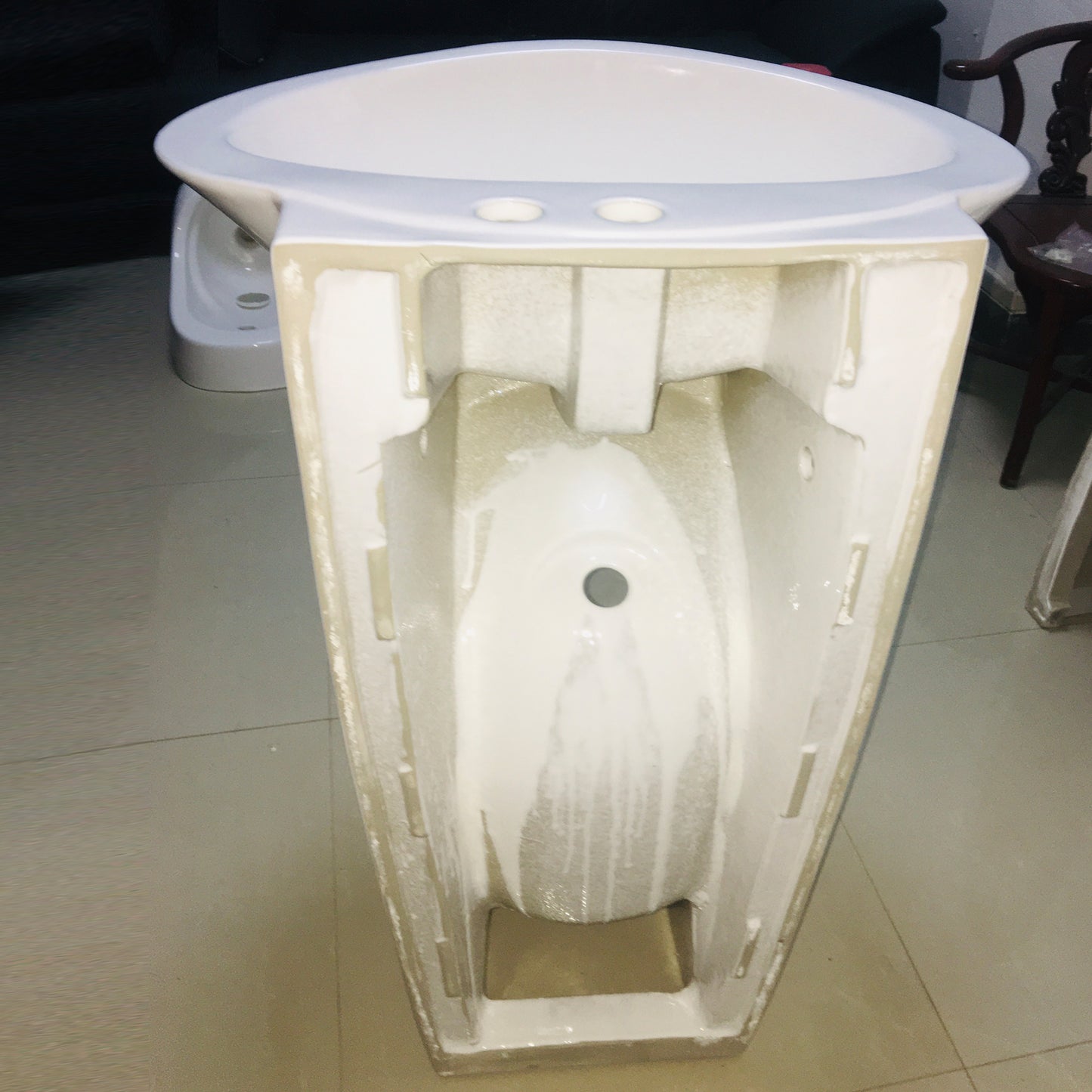 Arabia square lavabo muslim wudu foot washer ceramic free standing double desk hand wash sink station muslim wudumate wudu basin
