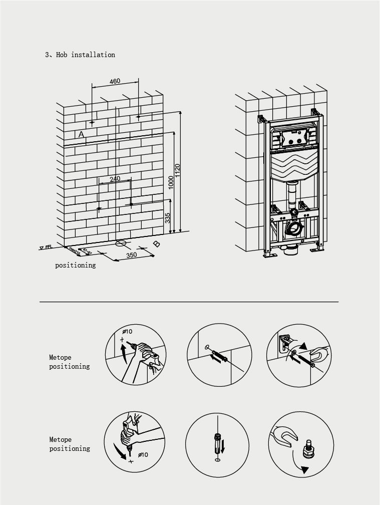 WT3004 Water closet commode hot pp hidden water tank concealed cistern ...