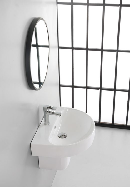 L001-P001 Lavabo su semicolonna
