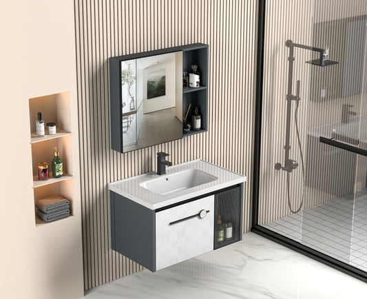 Q3 Mobile da bagno dal design nordico con design multistrato