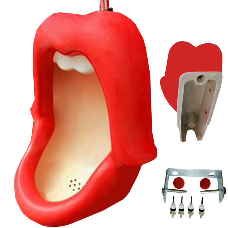 UK001 Hot sell 2023 unconventional kiss shape wall mounted oem irregular shaped sanitary ware bathroom wc wall hung urinals